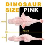 Cute 40-Inch Weighted Pink Plush Dragon Toy