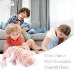 Cute 40-Inch Weighted Pink Plush Dragon Toy