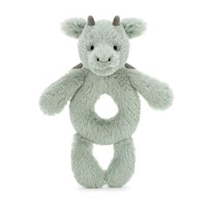 Jellycat Bashful Dragon Plush Baby Rattle Toy