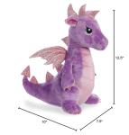 Aurora Purple Larkspur Dragon Plush Toy 12