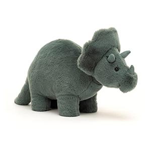 Jellycat Fossilly Triceratops Plush Toy, 11.5 inches