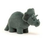 Jellycat Fossilly Triceratops Plush Toy, 11.5 inches