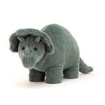 Jellycat Fossilly Triceratops Plush Toy, 11.5 inches