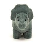 Jellycat Fossilly Triceratops Plush Toy, 11.5 inches