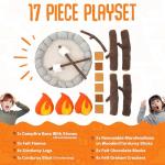 HUNIIHOME Kids Plush Campfire Play Set