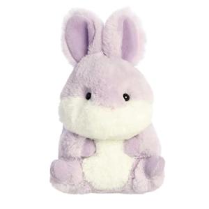Aurora Round Rolly Pet Bunny Lavender Plush Toy