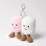 Jellycat Marshmallows Plush Bag Charm Keychain