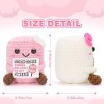 2PCS Pink & White Marshmallow Plush Dolls