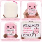 2PCS Pink & White Marshmallow Plush Dolls