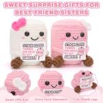 2PCS Pink & White Marshmallow Plush Dolls