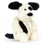 Jellycat Medium Black and Cream Puppy Plush Toy