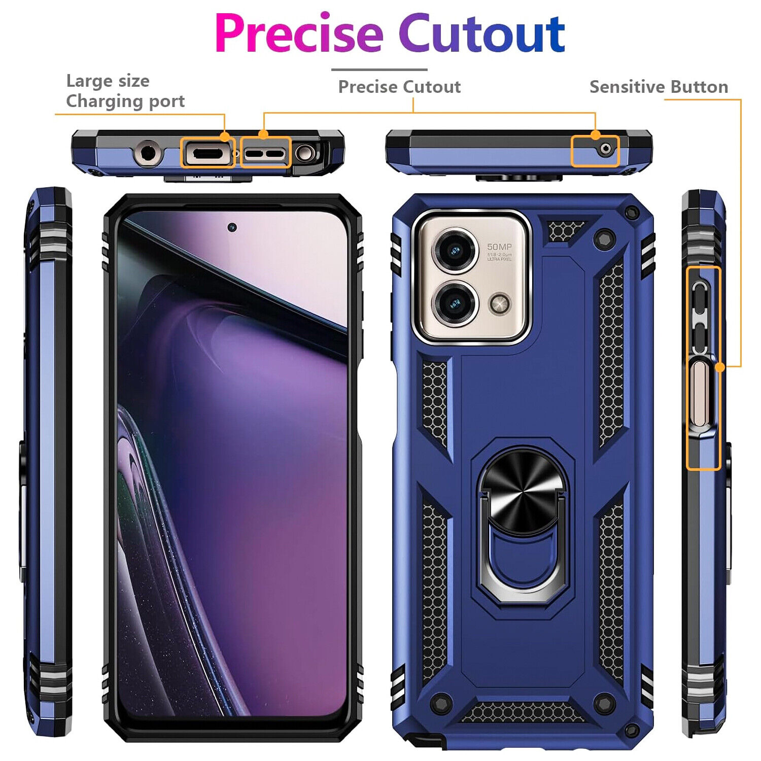 Motorola Moto G Stylus 5G 2023 Shockproof Case Bundle