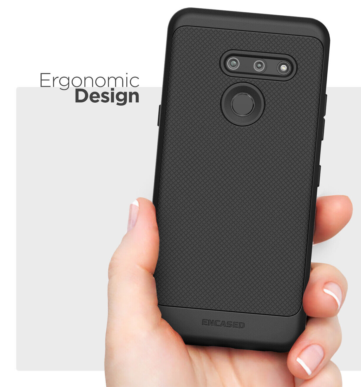 Slim fit black phone cover for LG G8 ThinQ