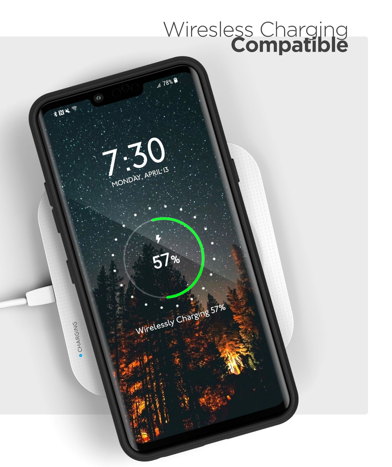 Slim fit black phone cover for LG G8 ThinQ