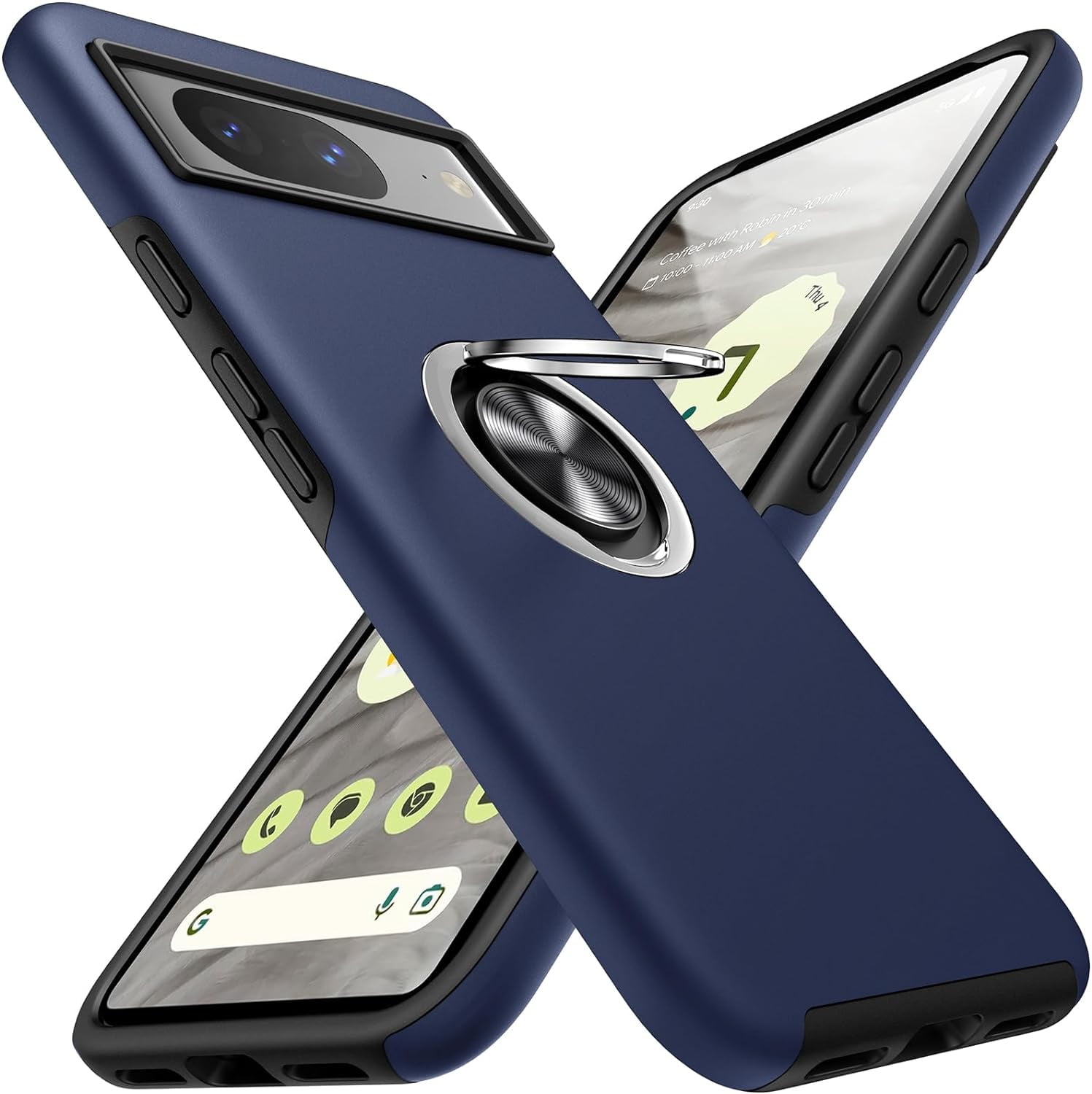 Navy Heavy Duty Case with Kickstand for Google Pixel