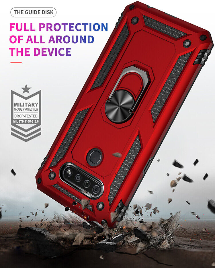 LG K51 Phone Case with Kickstand and Screen Protector