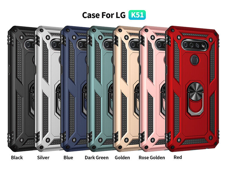 LG K51 Phone Case with Kickstand and Screen Protector