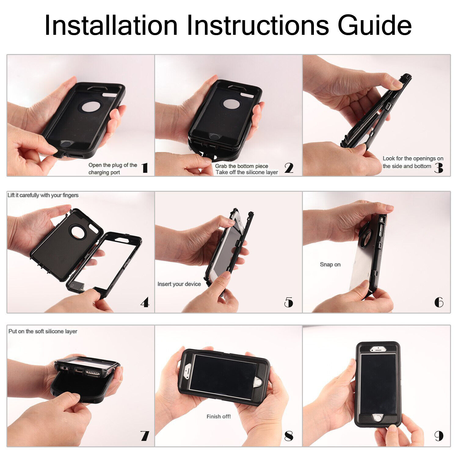 Durable Full Body Armor Phone Case with Screen Protector