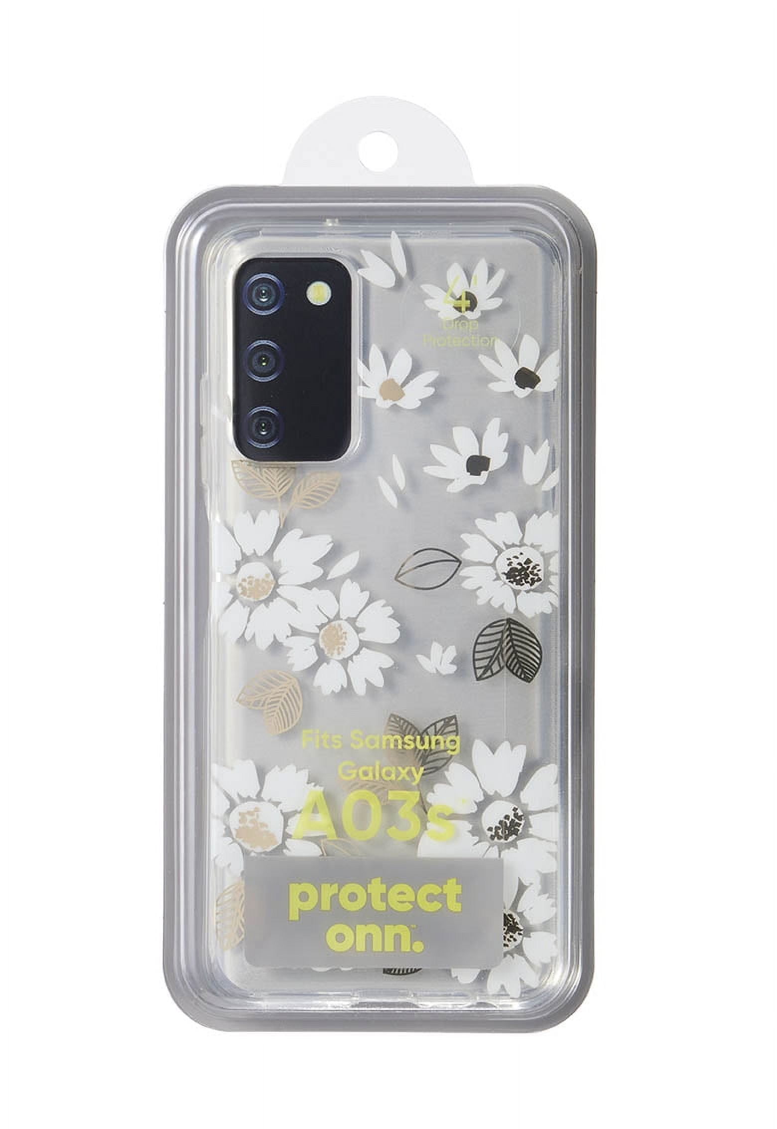 Samsung Galaxy A03s White Floral Phone Case