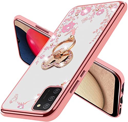 Samsung Galaxy A03S Glitter Butterfly Heart Floral Case