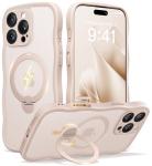 Cute Rose Gold iPhone 16 Pro Max Case with Stand
