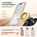 Cute Rose Gold iPhone 16 Pro Max Case with Stand