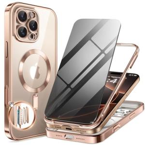 BERFY Magnetic iPhone 16 Pro Max Case with Privacy Protector