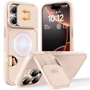 iPhone 16 Pro Case with Kickstand and Camera Cover