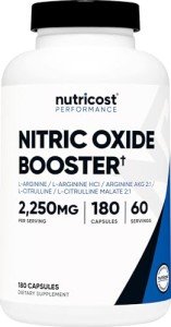 Nutricost Nitric Oxide Booster 2250mg, 180 Capsules