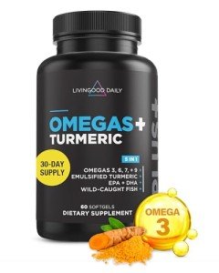 Livingood Daily Omega 3-6-9 & Turmeric Softgels