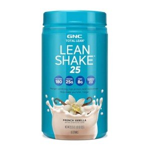 GNC Lean Shake 25 Meal Replacement Powder, Weight Management, With 25g Protein and High Fiber, Keto, French Vanilla, 16 Servings