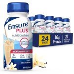 Ensure Plus Therapeutic Nutrition Vanilla Flavor Liquid, 27 Vitamins, 8 oz – 6 Pack