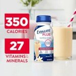 Ensure Plus Therapeutic Nutrition Vanilla Flavor Liquid, 27 Vitamins, 8 oz – 6 Pack