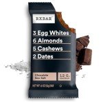 RXBAR Protein Bars, Protein Snack, Snack Bars, Chocolate Sea Salt, 22oz Box (12 Bars)