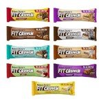 FITCRUNCH Snack Size Protein Bars, 6-Layer Baked Bar, 3g of Sugar, Gluten Free & Soft Cake Core (9 Count, Flavor Lovers)
