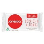 JONESBAR (Berries & Almond, 1 Bar (Pack of 1)) USDA Organic Fruit & Nut Bar, Non-GMO, Kosher, Vegan, Gluten Free, Simple Snack Bar