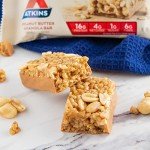Atkins Peanut Butter Granola High Protein Bar, High Fiber , 16g Protein, 1g Sugar, 4g Net Carb, Keto Friendly, 12 Count