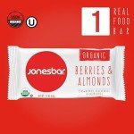 JONESBAR (Berries & Almond, 1 Bar (Pack of 1)) USDA Organic Fruit & Nut Bar, Non-GMO, Kosher, Vegan, Gluten Free, Simple Snack Bar