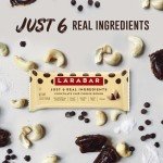 Larabar Chocolate Chip Cookie Dough, Fruit and Nut Bars, Gluten Free and Vegan, 9.6 oz, 6 Ct