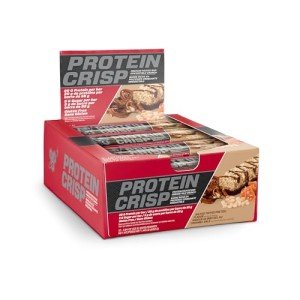 BSN Protein Crisp Bar, Salted Toffee Pretzel, 20 Gram Protein Snack Bars with Whey and Fiber, Gluten-Free Crunchy Energy Bars for Workout, Fitness, On-the-Go, 12 Count
