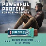 CLIF BUILDERS Protein Bars - Chocolate Mint Flavor - 20g Plant Based Protein - Gluten Free - Non-GMO - Low Glycemic - No Artificial Sweeteners - Value Pack, 2.4 oz. (12 Count)