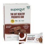Supergut GLP-1 Boosting Prebiotic Bars, Chocolate Brownie - Gut Healthy Protein Snacks & Breakfast Bars - Keto-Friendly Meal Replacement Energy Bars (12 Count)