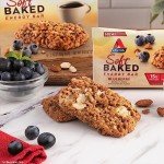 Atkins Blueberry Flavored Soft Baked Energy Bars, High in Protein Snack Bar, Low Sugar, High Fiber Snack, Protein Snack, 4 Packs (4 Bars Each)