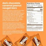UNREAL Dark Chocolate Caramel Peanut Nougat Bars (1 Bag), 70% Organic Ingredients, Fair Trade, Non-GMO, No Corn Syrup, Sugar Alcohols, Soy, 3.4oz