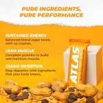Atlas Protein Bar – 20g Clean Protein, 1g Natural Sugar, No Seed Oils, Gluten Free, No Artificial Sweeteners, Peanut Butter Chocolate Chip, 12 Count