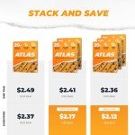 Atlas Protein Bar – 20g Clean Protein, 1g Natural Sugar, No Seed Oils, Gluten Free, No Artificial Sweeteners, Peanut Butter Chocolate Chip, 12 Count