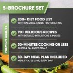 Set 5 Mediterranean Diet Chart Food List 2025, Mediterranean Diet Cookbook For Beginners Under 30 Minutes, Serving Sizes Calories Net Carbs, Weight Loss & Diabetes-Friendly, 30 Days Meal Plan Included