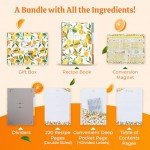 SwiftCube Recipe Book to Write in Your Own Recipes | Handy Kitchen Conversion Chart Magnet Included | Store 220 Recipes, 30 Ring Binder with 8 Dividers | Perfect Family Recipe Journal