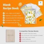 SwiftCube Recipe Book to Write in Your Own Recipes | Handy Kitchen Conversion Chart Magnet Included | Store 220 Recipes, 30 Ring Binder with 8 Dividers | Perfect Family Recipe Journal