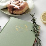 The Kikaze Collection | Leather Blank Recipe Notebook | 8.4” x 6” Hardcover Recipe Book to Write in Your Own Recipes | Heirloom Gift Sage Green & Gold Journal | 60 Recipes | Tabs, Pocket, Stickers & Bookmarks